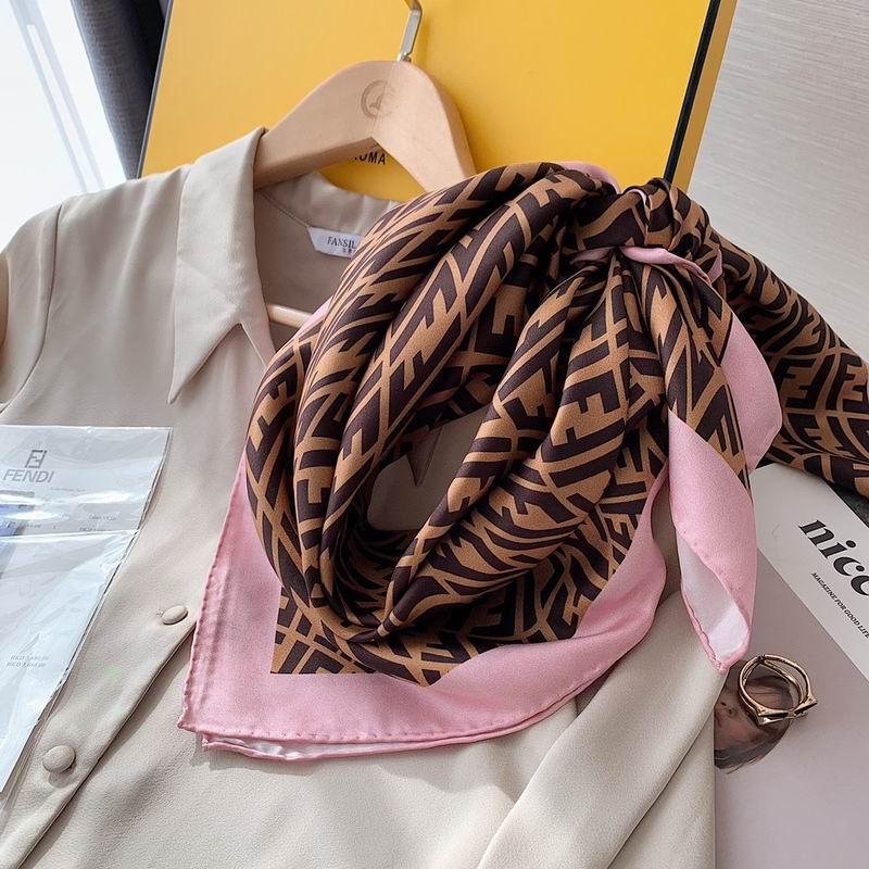 Fendi silk scarf 90X90cm E19 (7)